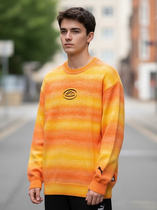 Puma Other - Puma Orange and Yellow Gradient Crewneck Sweater